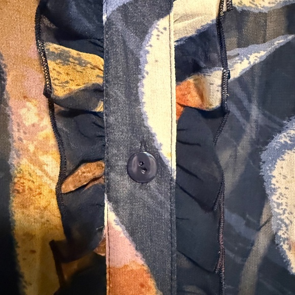 NWT Selection by Ulla Popken Sheer Print Tunic Blouse Plus Size 36/38 - Picture 4 of 14